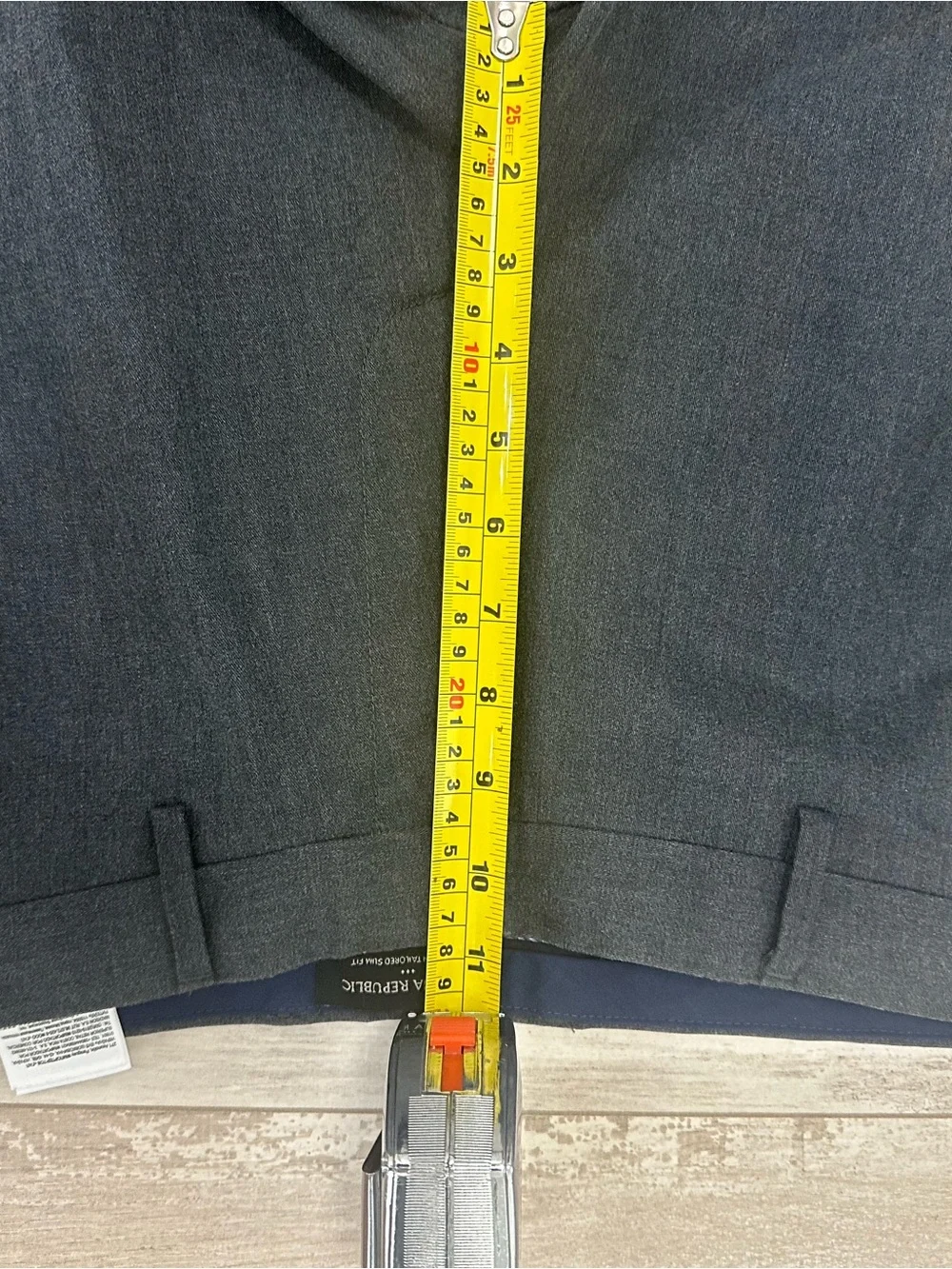 Banana Republic Non-Iron Tailored Slim Fit Dress Pants Gray 33x30